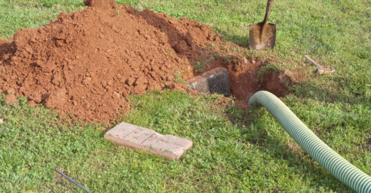 Picture of septic hole dug out